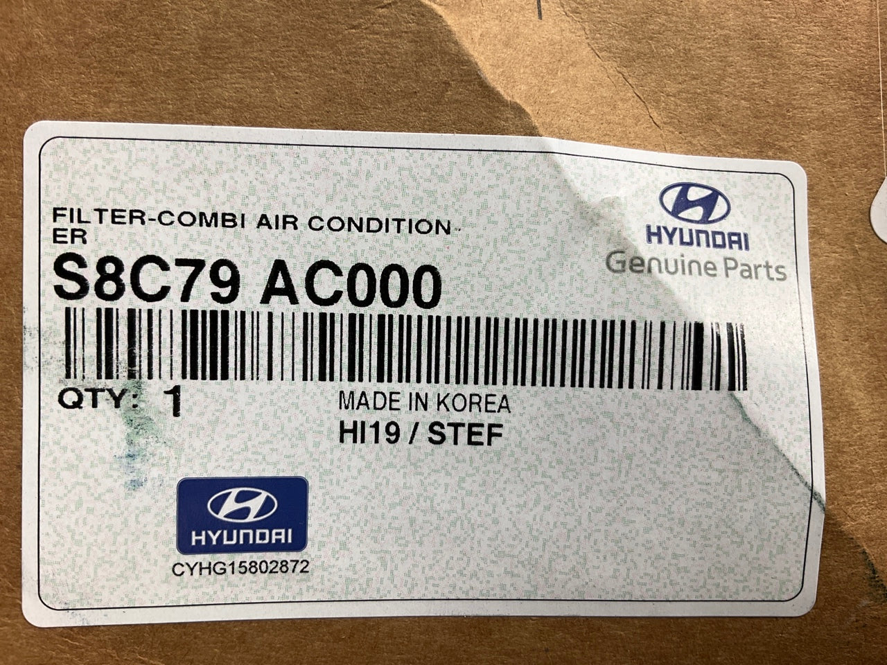 NEW GENUINE Cabin Air Filter OEM For 2020-2025 Hyundai Palisade S8C79AC000