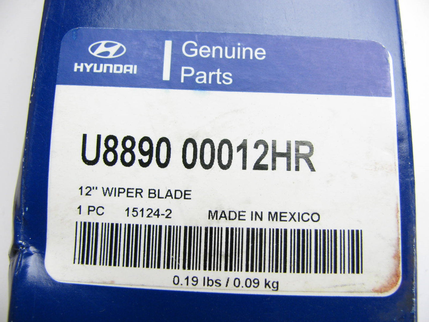 Back Glass (Rear) Wiper Blade 12-inch OEM For 12-14 Accent U889000012HR