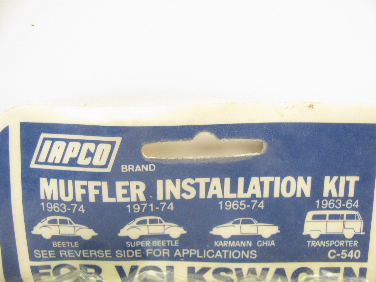 Iapco C-540 Muffler Installation Kit 1963-74 Beetle 65-74 Karmann Ghia 63-64 Bus