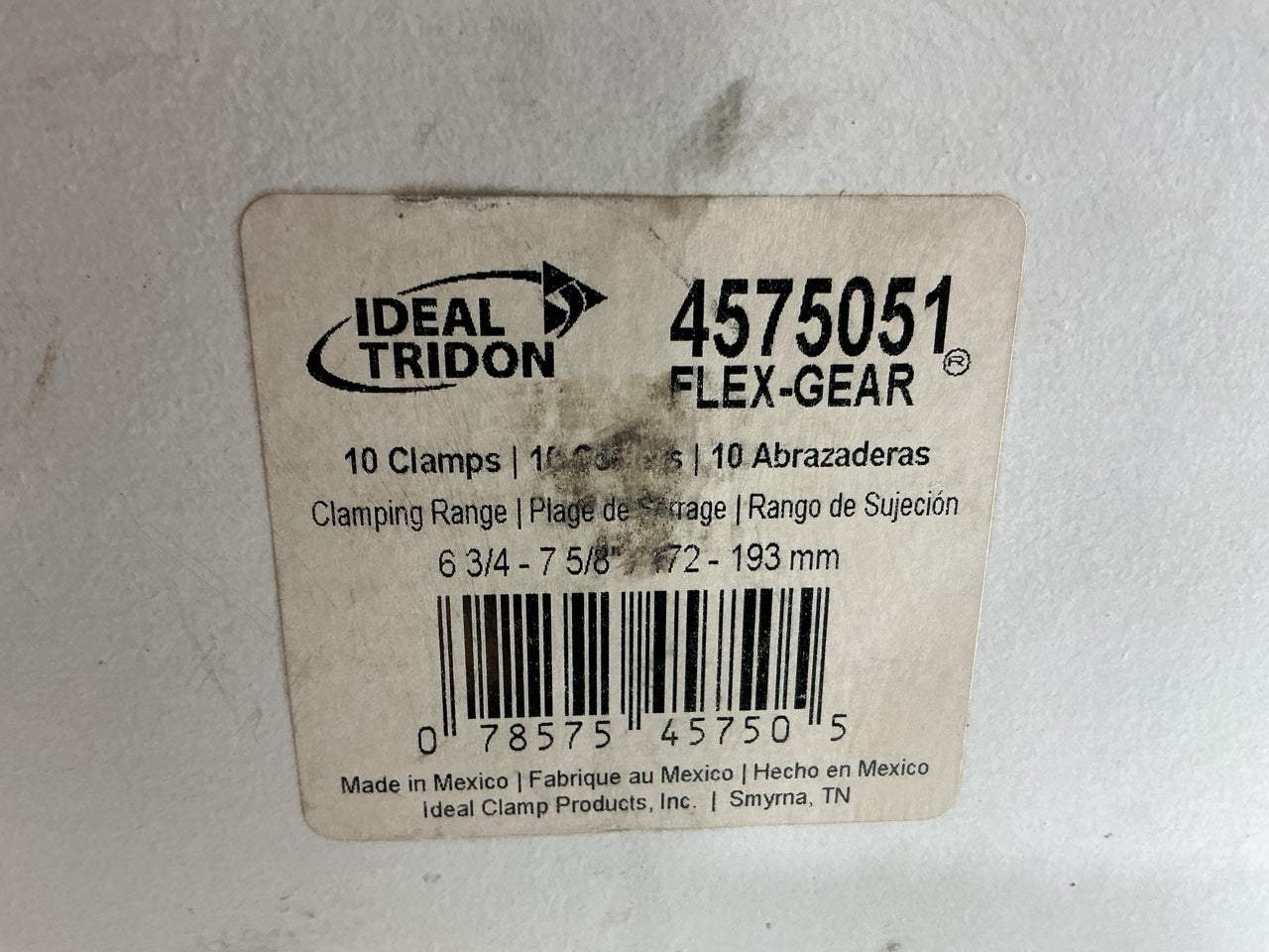 (10) Ideal 4575051 SS Constant Tension Hose Clamps, 6-3/4-7-5/8'' Hose ID