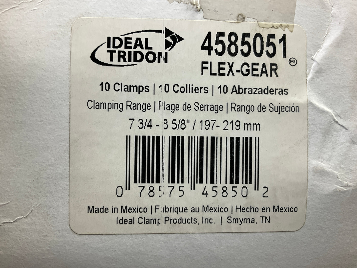 (10) Ideal 4585051 Hose Clamps - Clamping Range: 7-3/4''-8-5/8'', Auto Adjust, SS