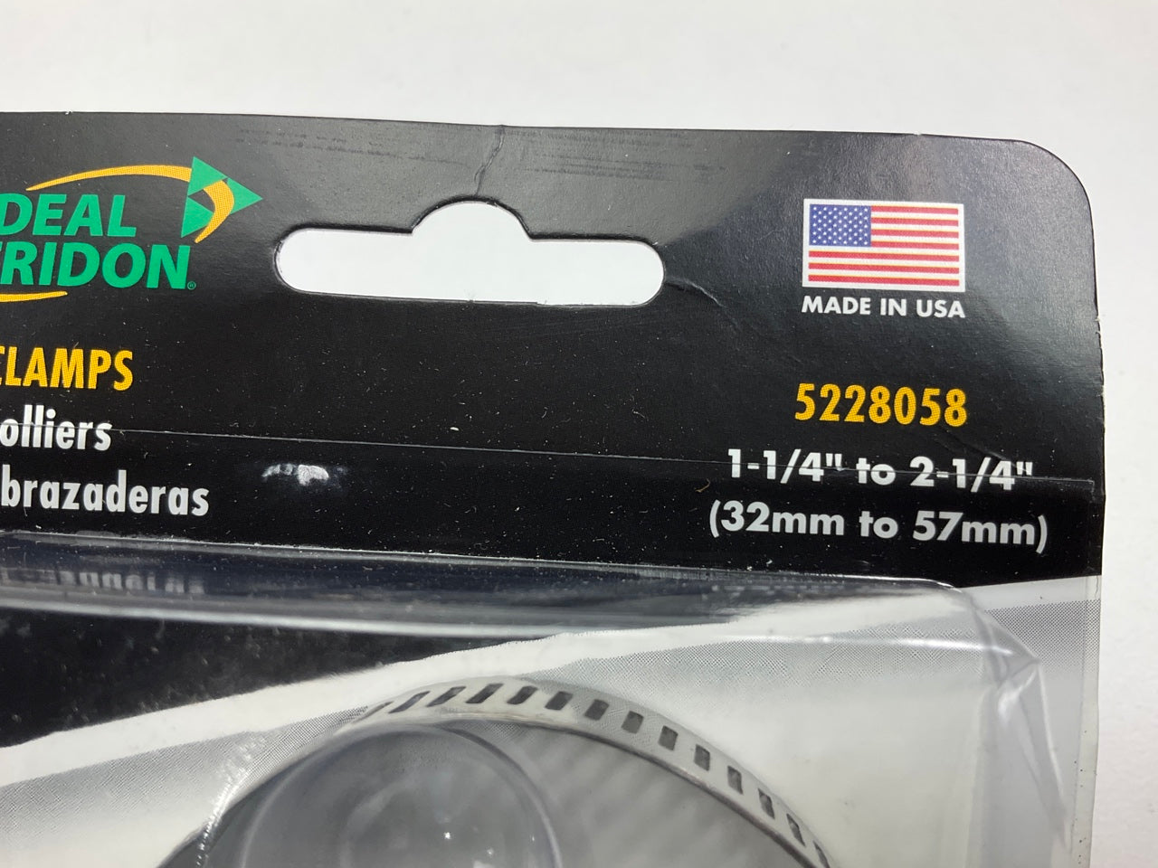 10 Clamps Total - Ideal 5228058 SAE Size #28 Hose Clamps, 1-1/4'' To 2-1/4'' Range