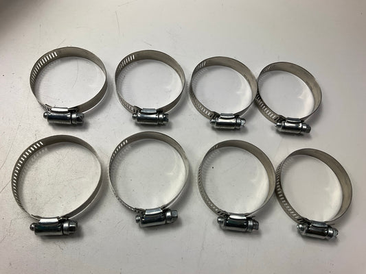 (8) Ideal 5232051 Hose Clamps, 1-1/2''-2-1/2'' Clamp Range (38mm-63mm), SAE # 32