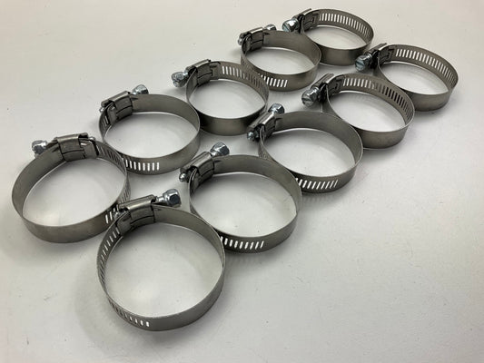 (10) Ideal 5428051 Hose Clamps 9/16'' X 1-1/4''-2-1/4'' SAE Size 28