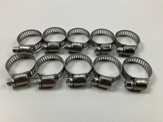 (10) Ideal 6206051 Hose Clamps - SAE Size #6, 5/16'' To 7/8'' Diameter
