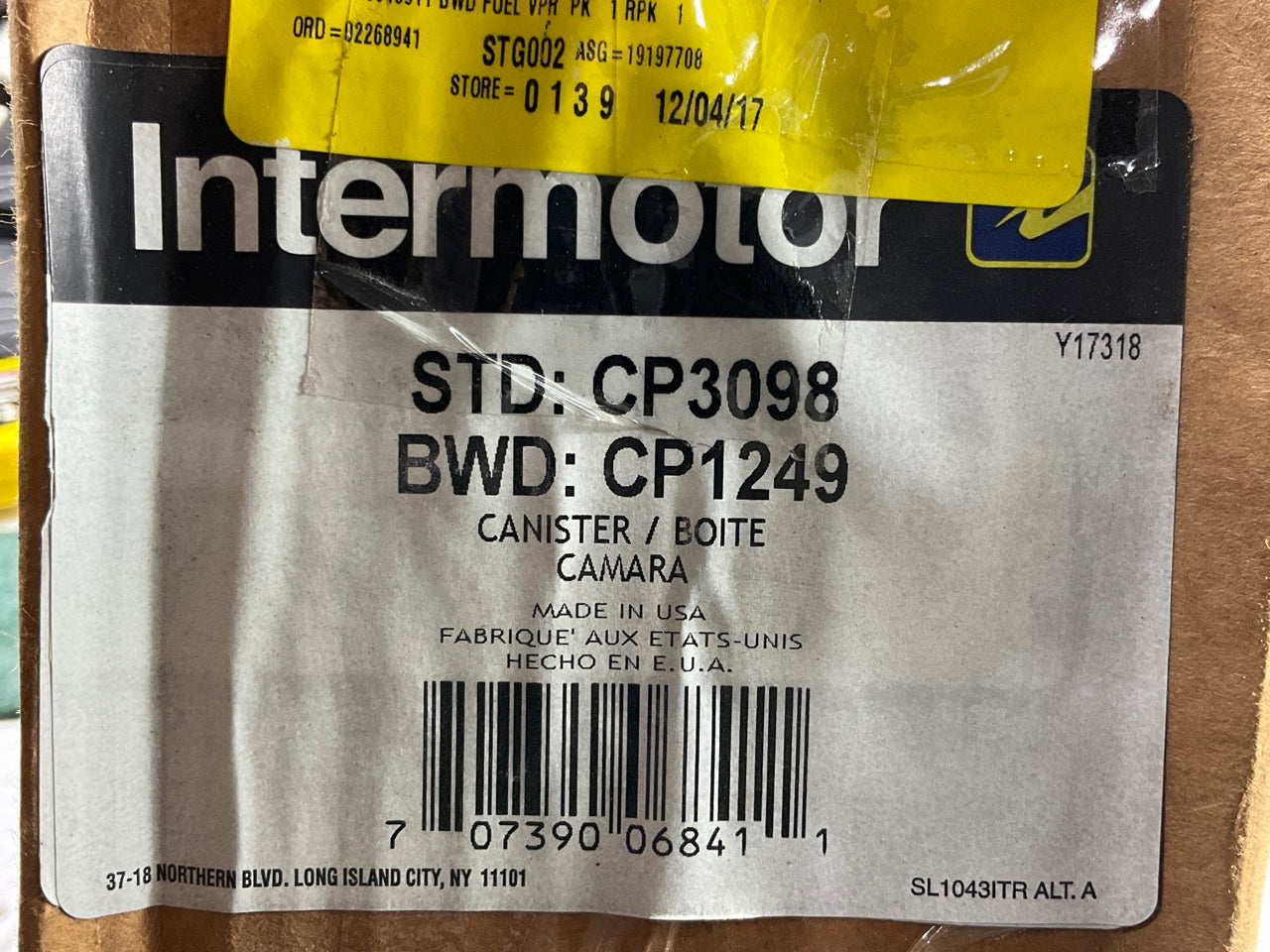 Intermotor CP3098 Charcoal Fuel Vapor Canister (CALIFORNIA EMISSIONS)