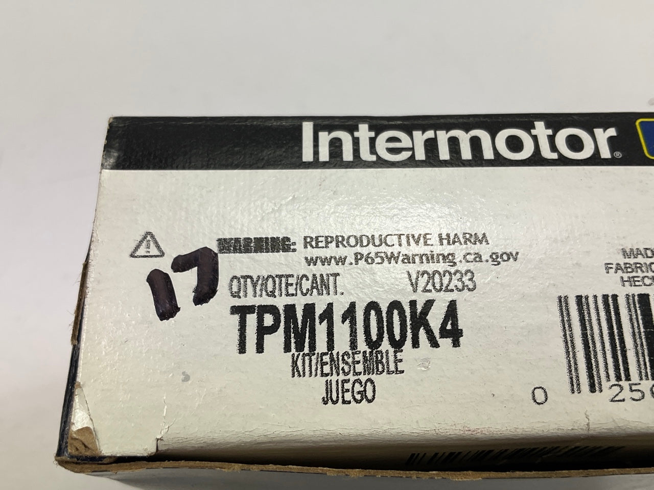 Intermotor TPM1100K4 TPMS Tire Pressure Monitor Sensor Kit