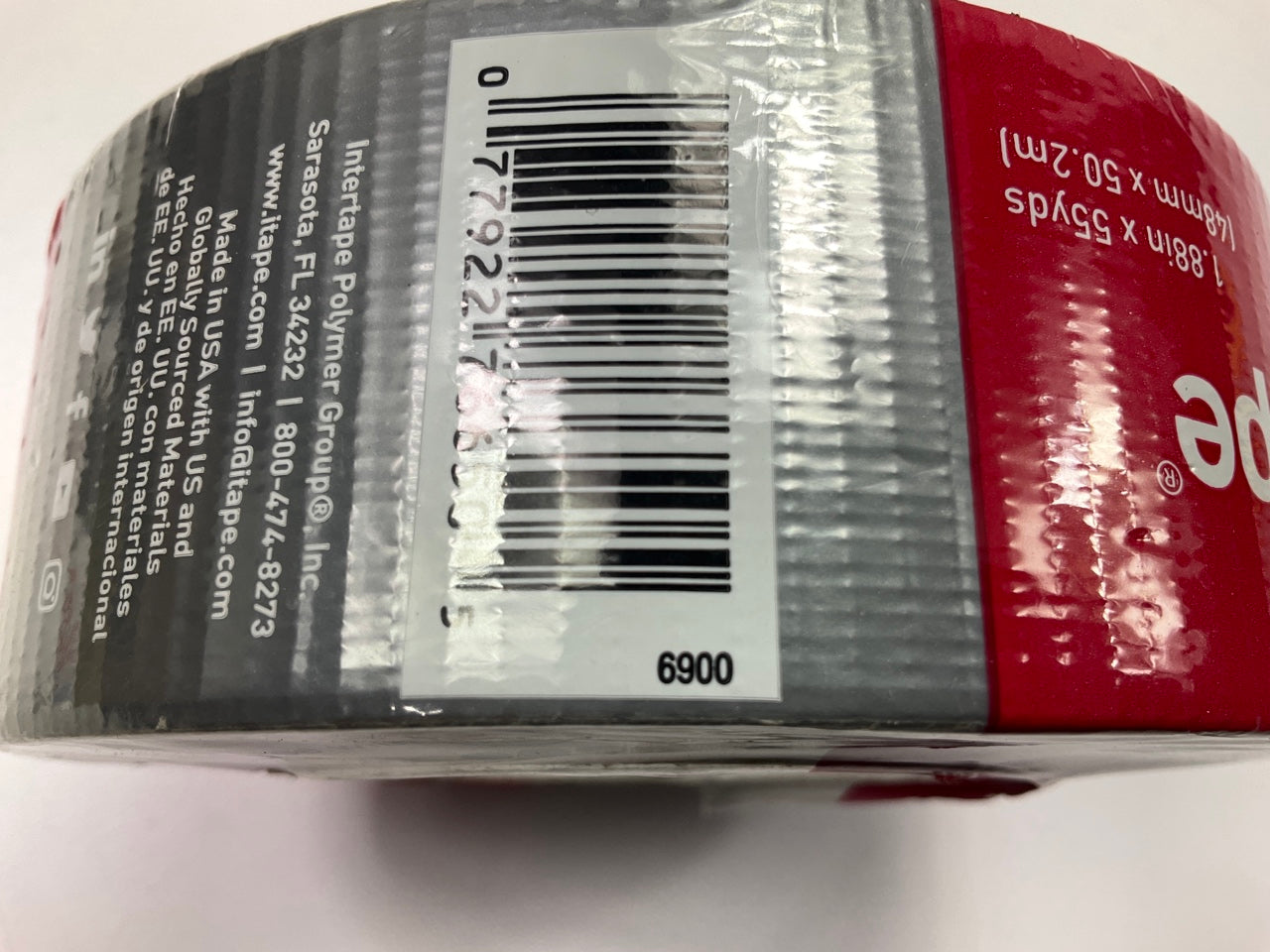 IPG Intertape 6900 Duct Tape 1.87 In W X 55 Yard Long, Poly Coated