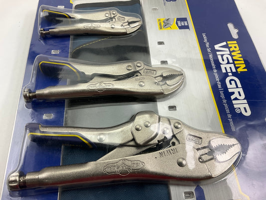 Irwin Industrial IRHT82572 Vise Grip Fast Release 5'' To 10'' Curved Jaw, 3 Pieces