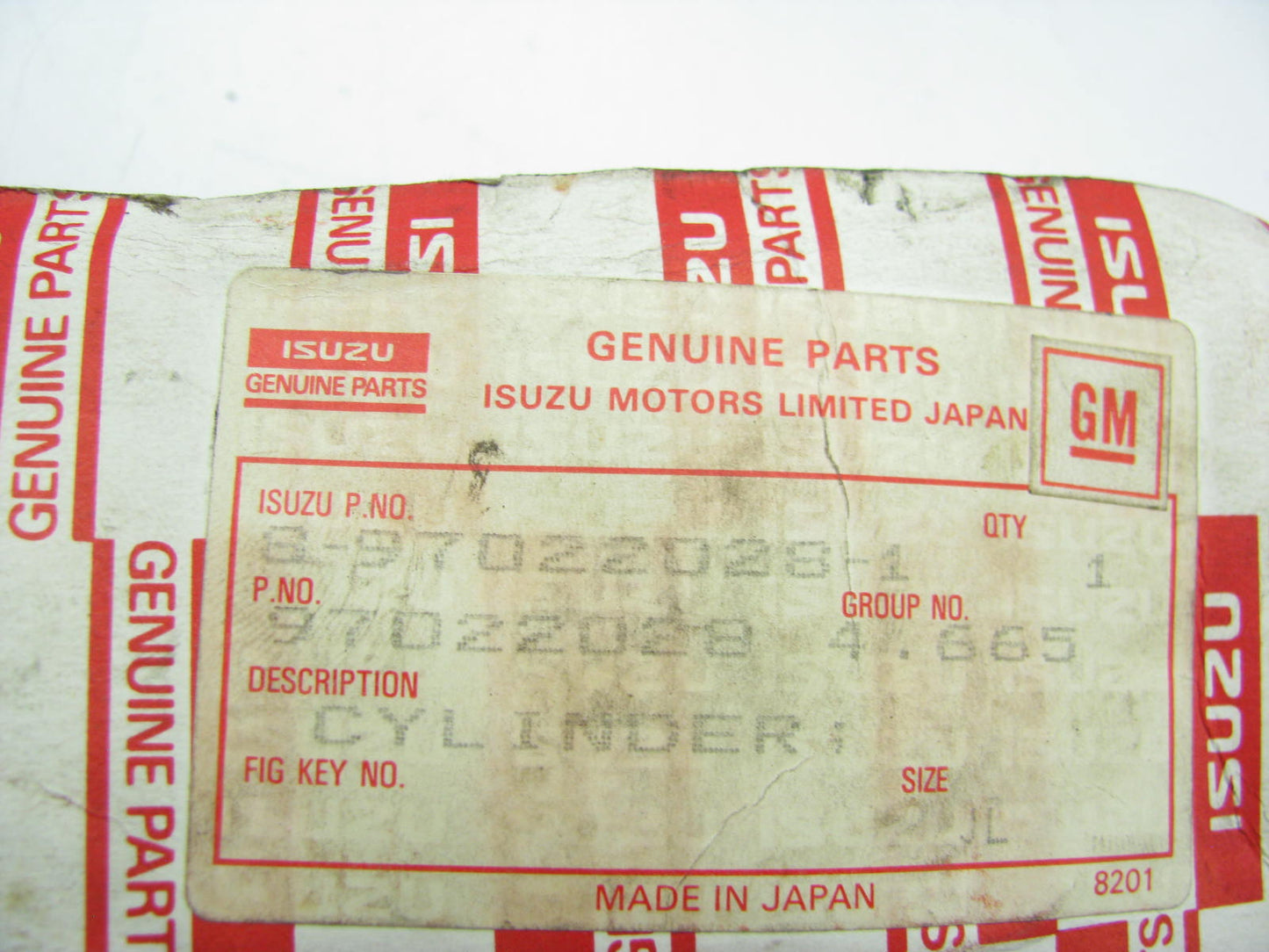NEW - OEM Isuzu 8-97022028-1 Drum Brake Wheel Cylinder - Front Right