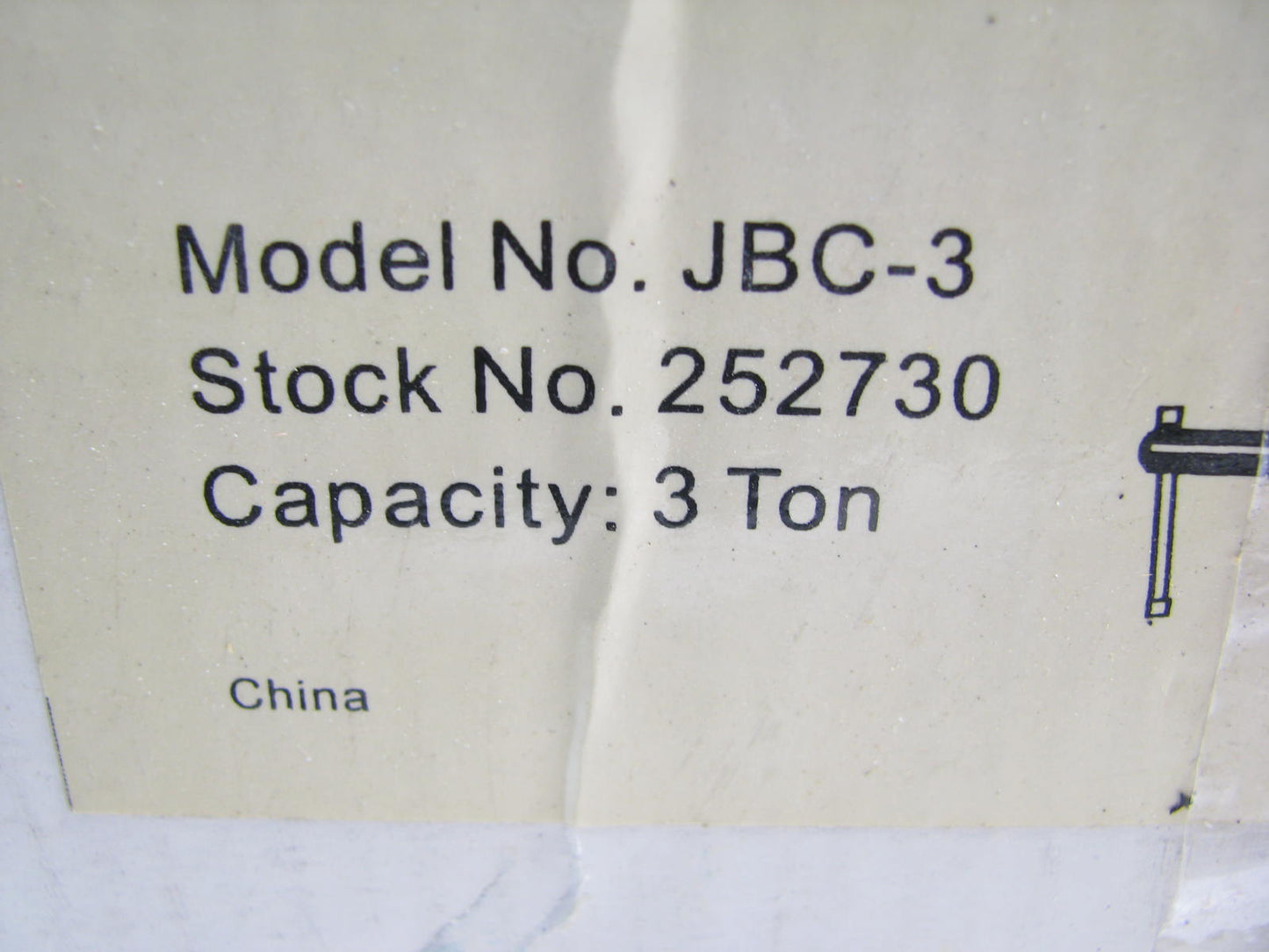 NEW JET Beam Liftting Clamp JBC-3, 3 Ton, For 4 Inch To 9-7/8 Inch Wide Beams