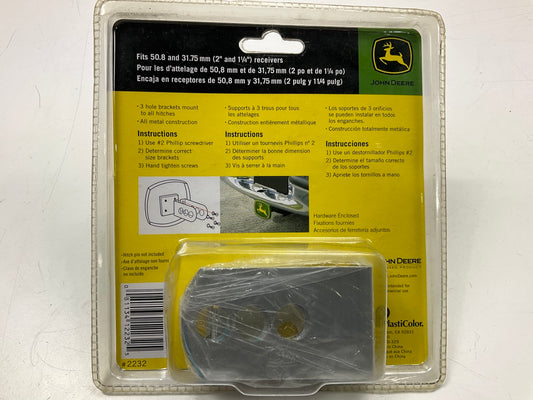 Solid Metal Trailer Hitch Plug W/ Emlem For John Deere 2232