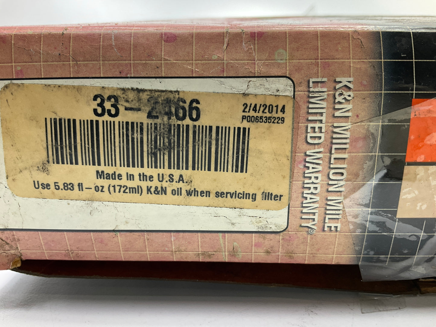K&N 33-2466 Performance Direct-Fit Air Filter 11-16 Silverado 2500 3500 HD 6.6L
