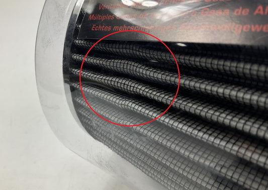 COSMETIC DAMAGE - K&N RG-1001WT-L Performance Clamp-on Washable Cone Air Filter