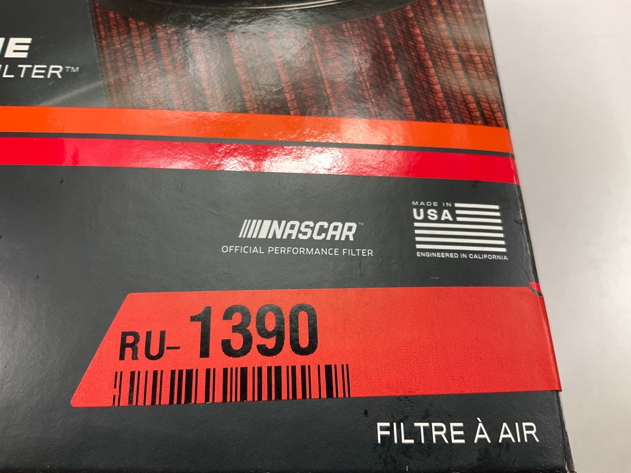 K&N RU1390 Universal Clamp-On Oval Straight Air Filter - 2.438'' Flange X 7'' Tall