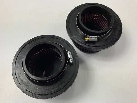 DUAL Performance Cold Air Intake Air Filters K&N RU5288, 3'' Inlet, 3'' Tall
