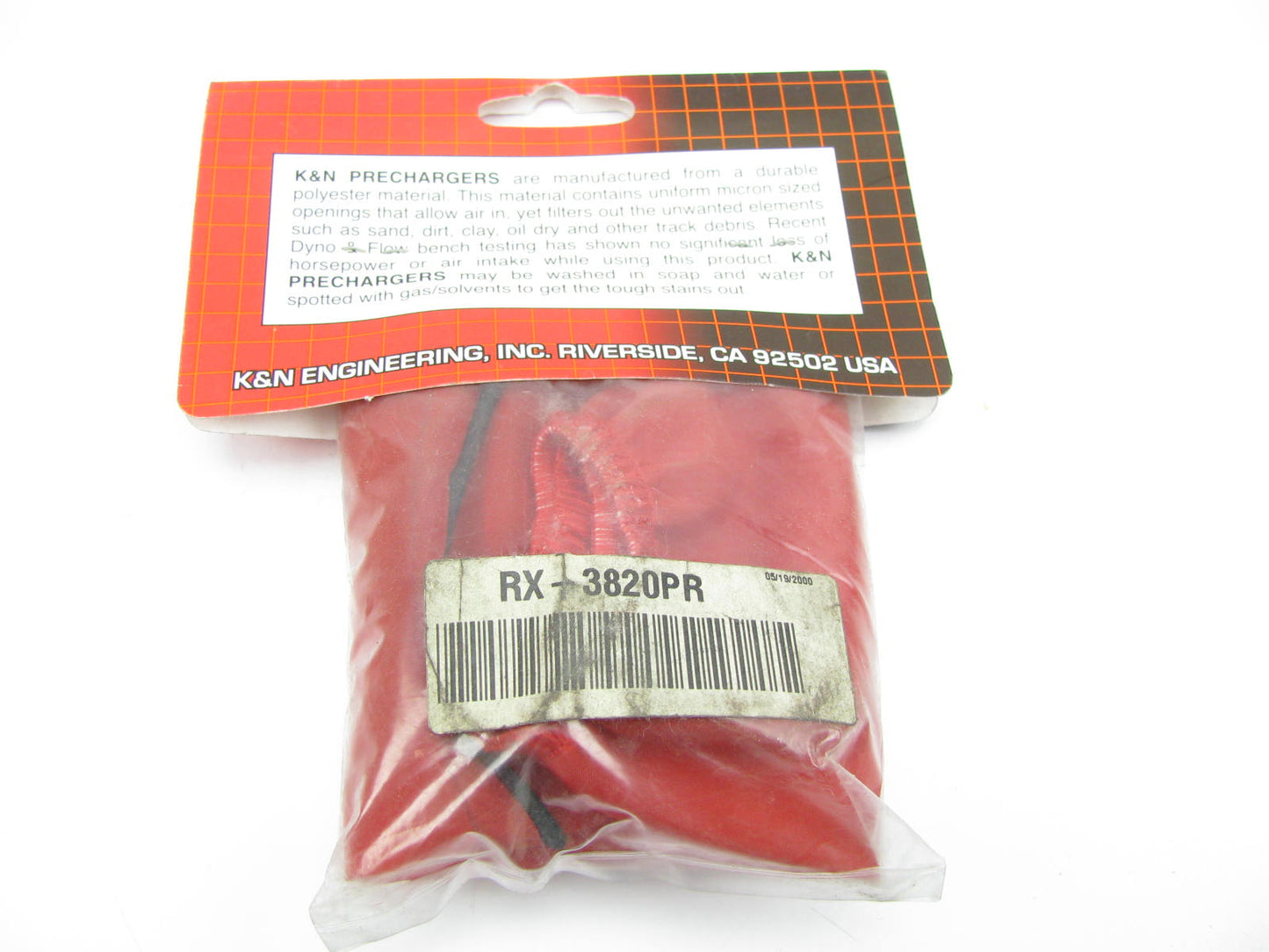 K&N RX3820PR RED Pre-charger Air Filter Protective Anti-Dust Wrap RX-3820 Filter