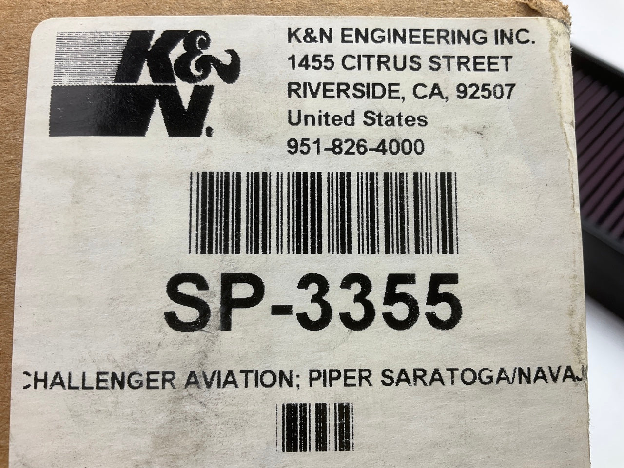 K&N SP-3355 Air Filter For PIPER SARATOGA / NAVAJO Aircraft Piper PA-32R