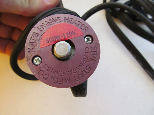 Kats K4X / 10425 Plug-in 34mm Freeze Plug Block Heater - 400 Watts, 120 Volts