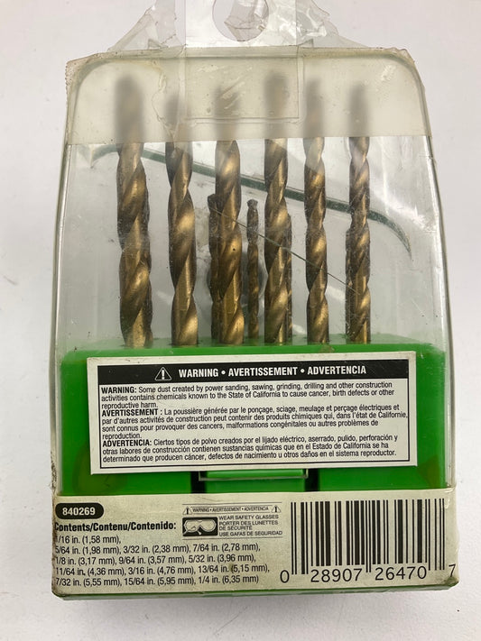Kawasaki 840269 Titanium Drill Bit Set (1/16'' - 1/4'') - 13 Pc
