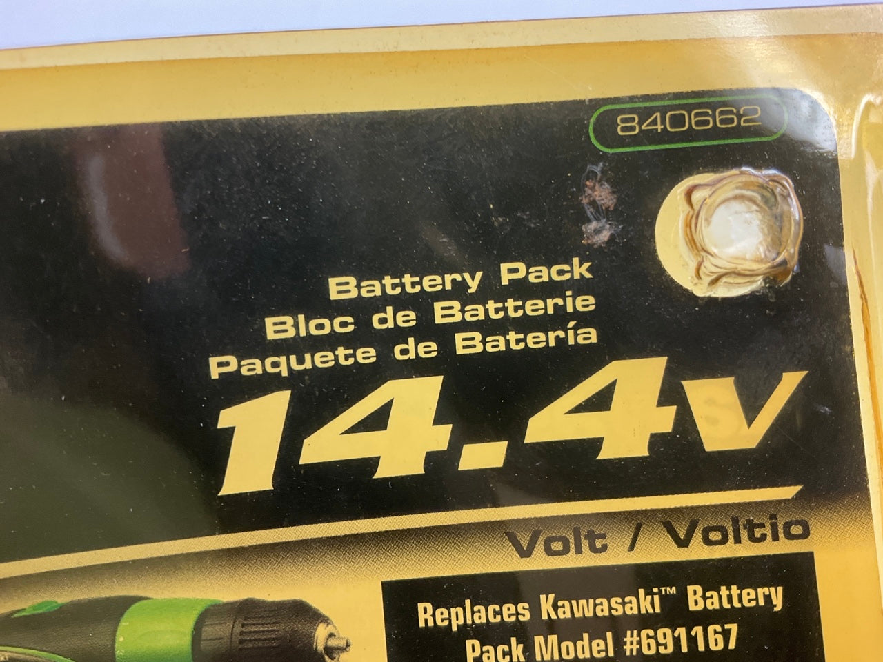 Kawasaki 840662 14.4 Volt Replacement Battery