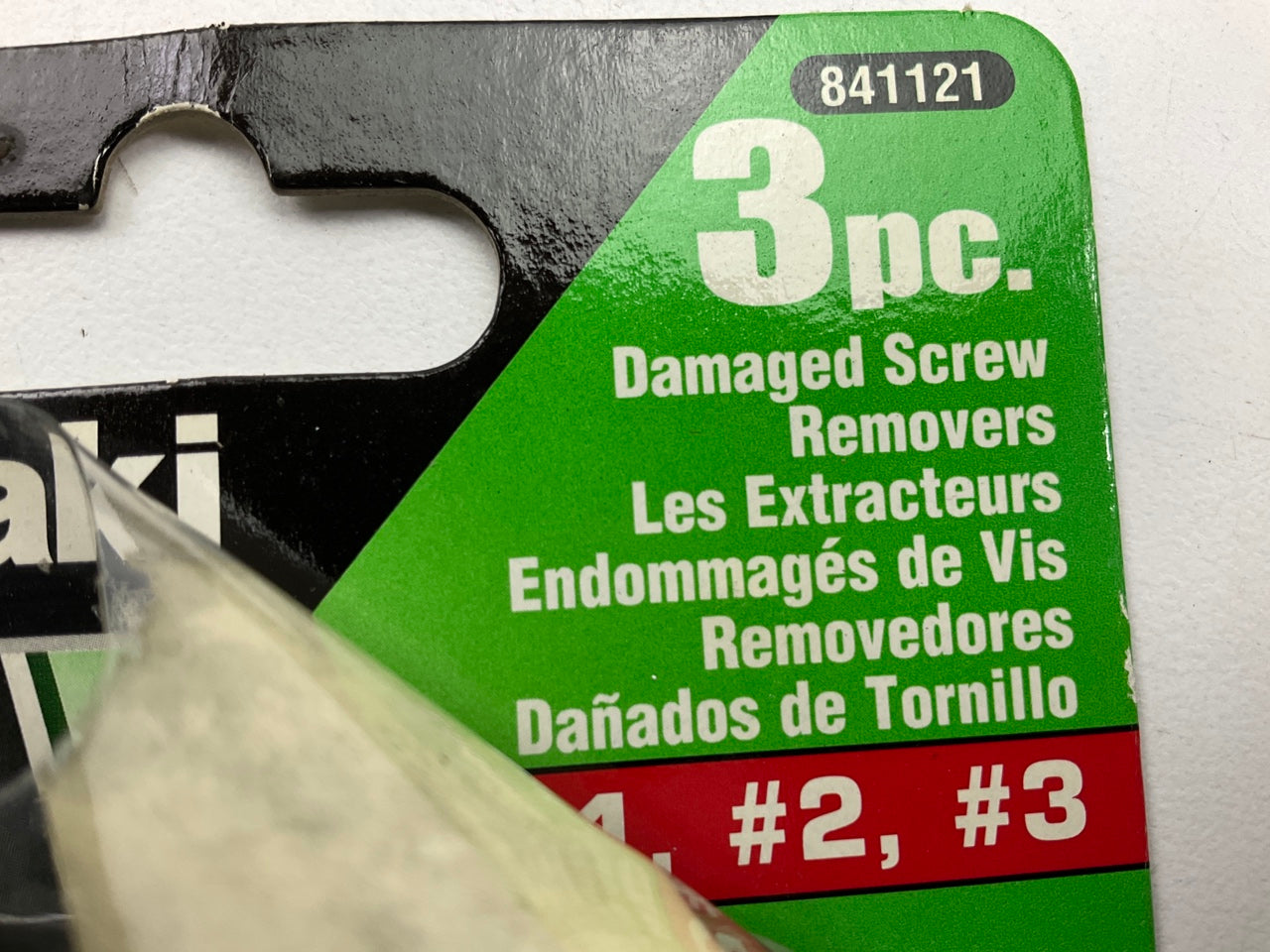 Kawasaki 841121 Damaged Screw Removers, #1 #2 #3, 1/4'' Shank