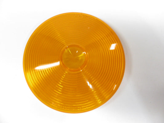 (x2) Vintage Kd Lamps 3231-011 - LS-323 Round Amber Light Lens PAIR