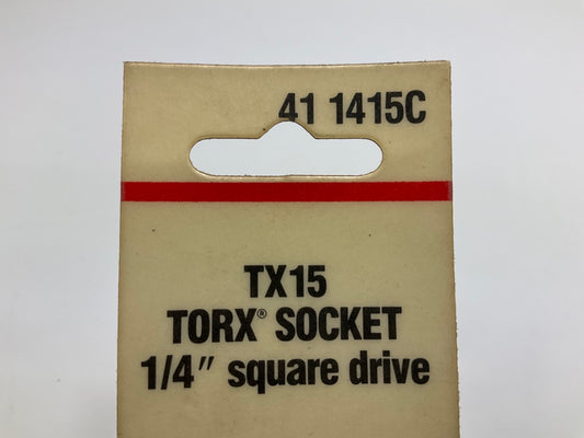 KD Tools 411415C TX15 TORX Socket Bit, 1/4'' Drive - MADE IN USA