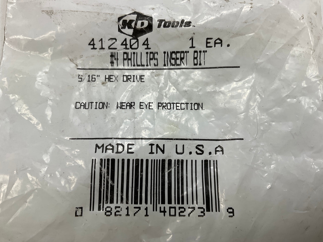 KD Tools 412404 #4 Phillips Insert Bit, 5/16'' Hex Drive - MADE IN USA