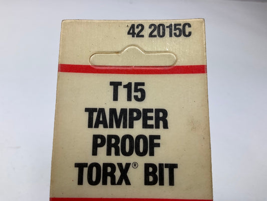 KD Tools 422015C T15 Tamper Proof Torx Bit, 1/4'' Hex - MADE IN USA