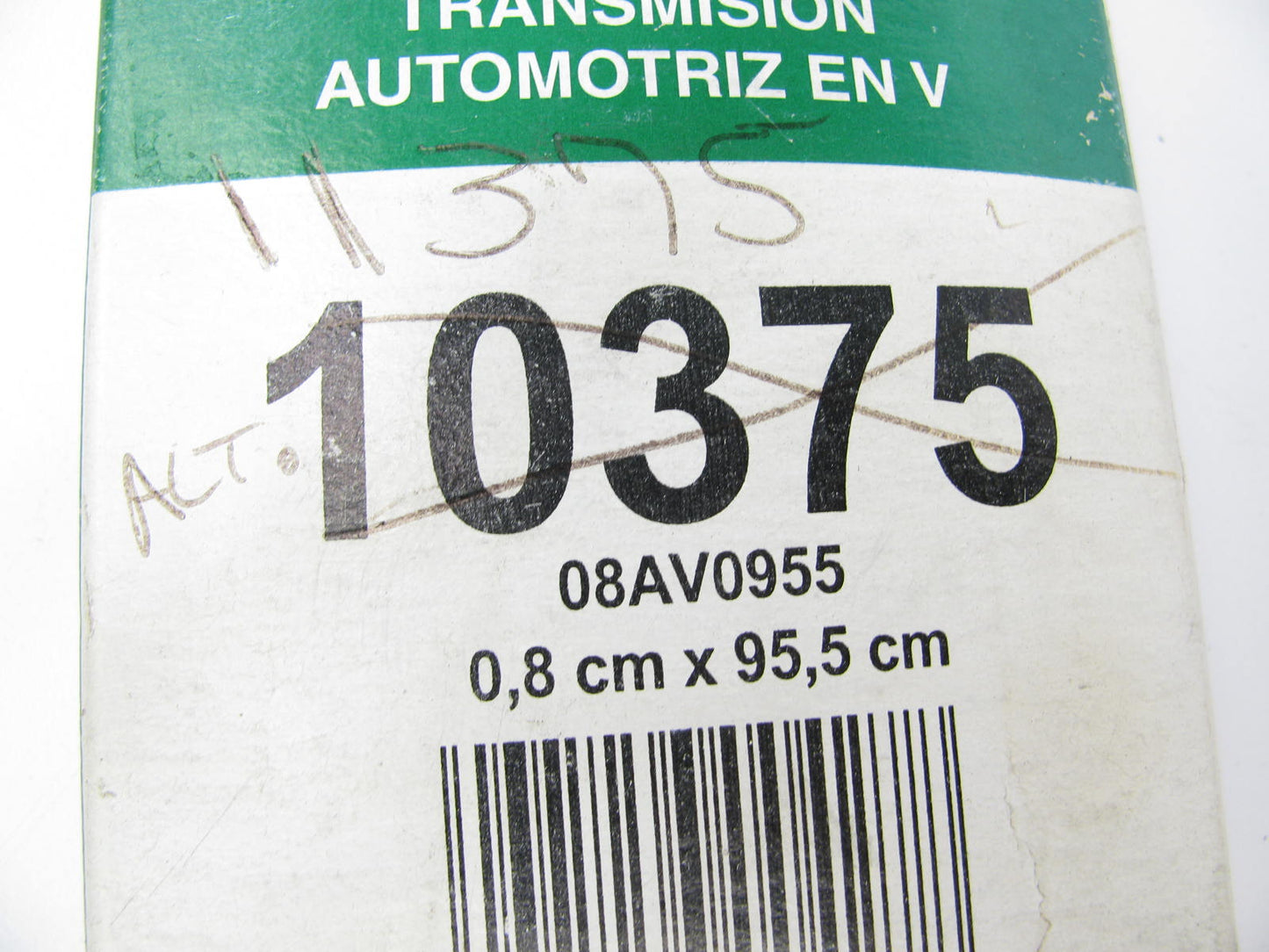 Kelly-springfield 10375 Accessory Drive Belt - 0.32'' X 37.625'' - 36 Degree