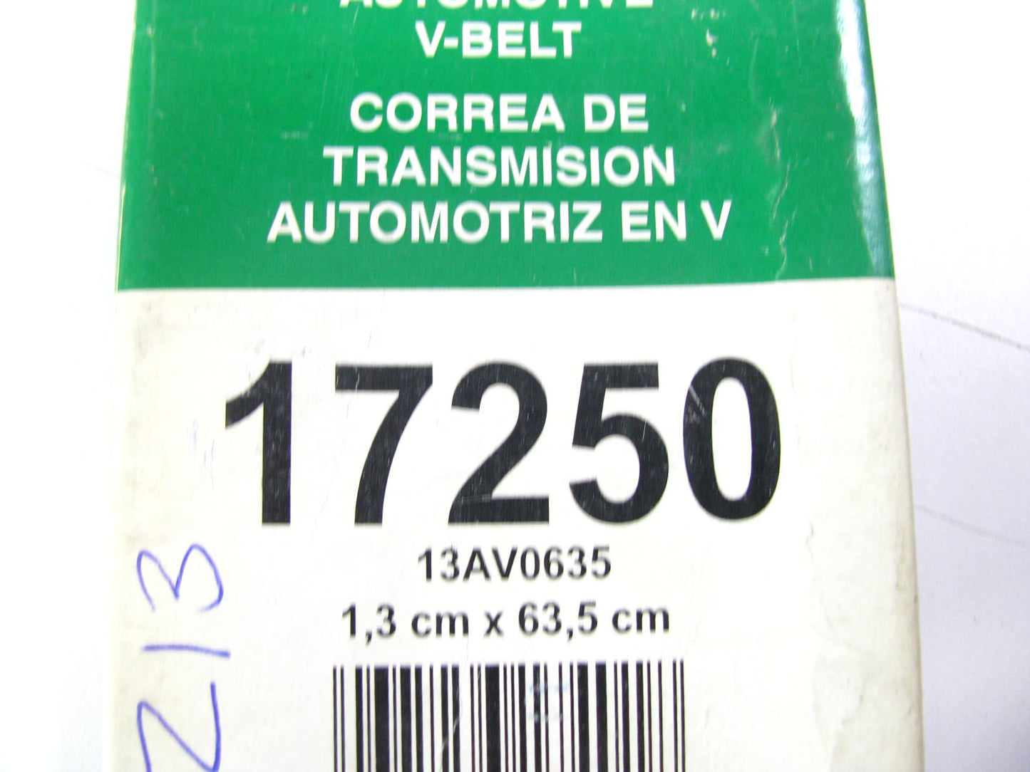 Kelly-springfield 17250 Accessory Drive Belt - 0.53'' X 25.00'' - 36 Degree