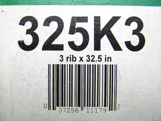 Kelly-springfield 325K3 Serpentine Belt - 0.40'' X 32.50'' - 3 Ribs