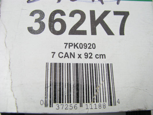 Kelly-springfield 362K7 Serpentine Belt - .947'' X 36.875'' - 7 Ribs
