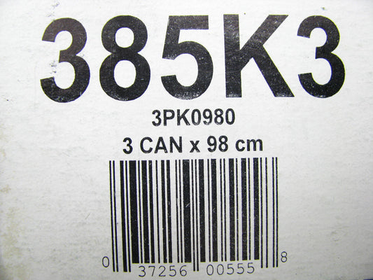 Kelly-springfield 385K3 Serpentine Belt - 0.42'' X 39.09'' - 3 Ribs