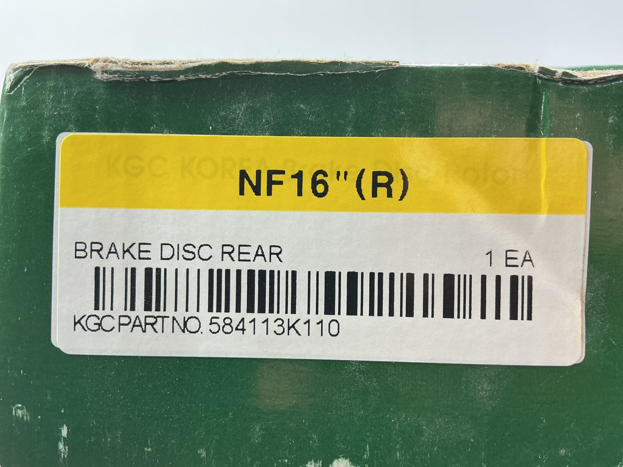 KGC 584113K110 Rear Brake Rotor For 2012-2017 Kia Optima, 06-18 Sonata