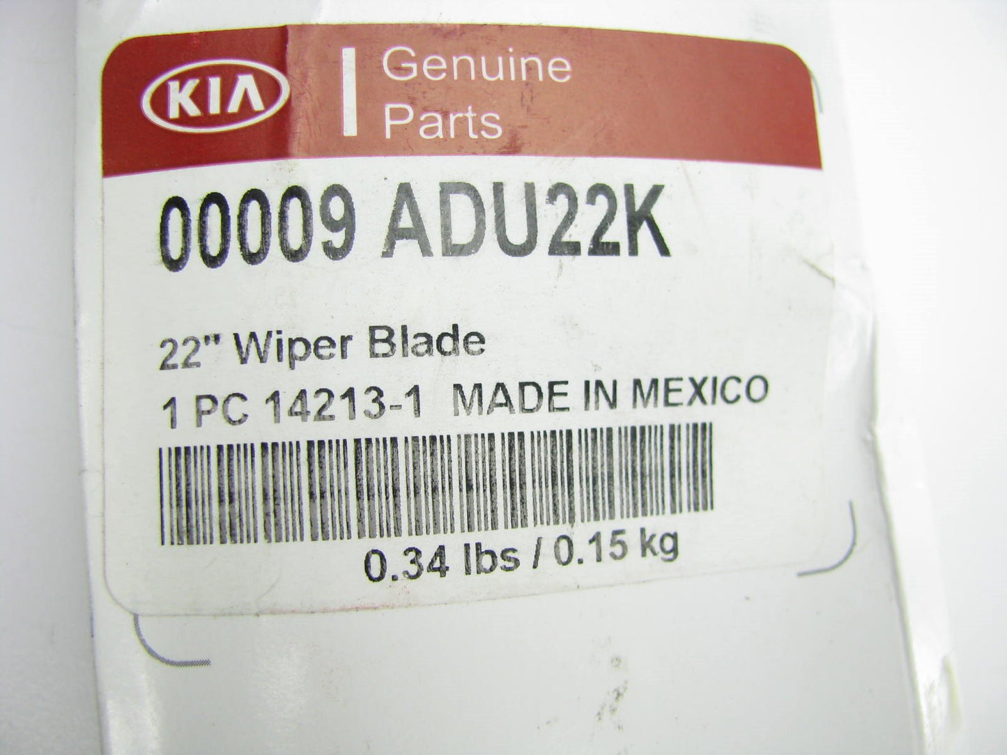New OEM Genuine 00009ADU22K Left Side 22in Windshield Wiper Blade For Kia