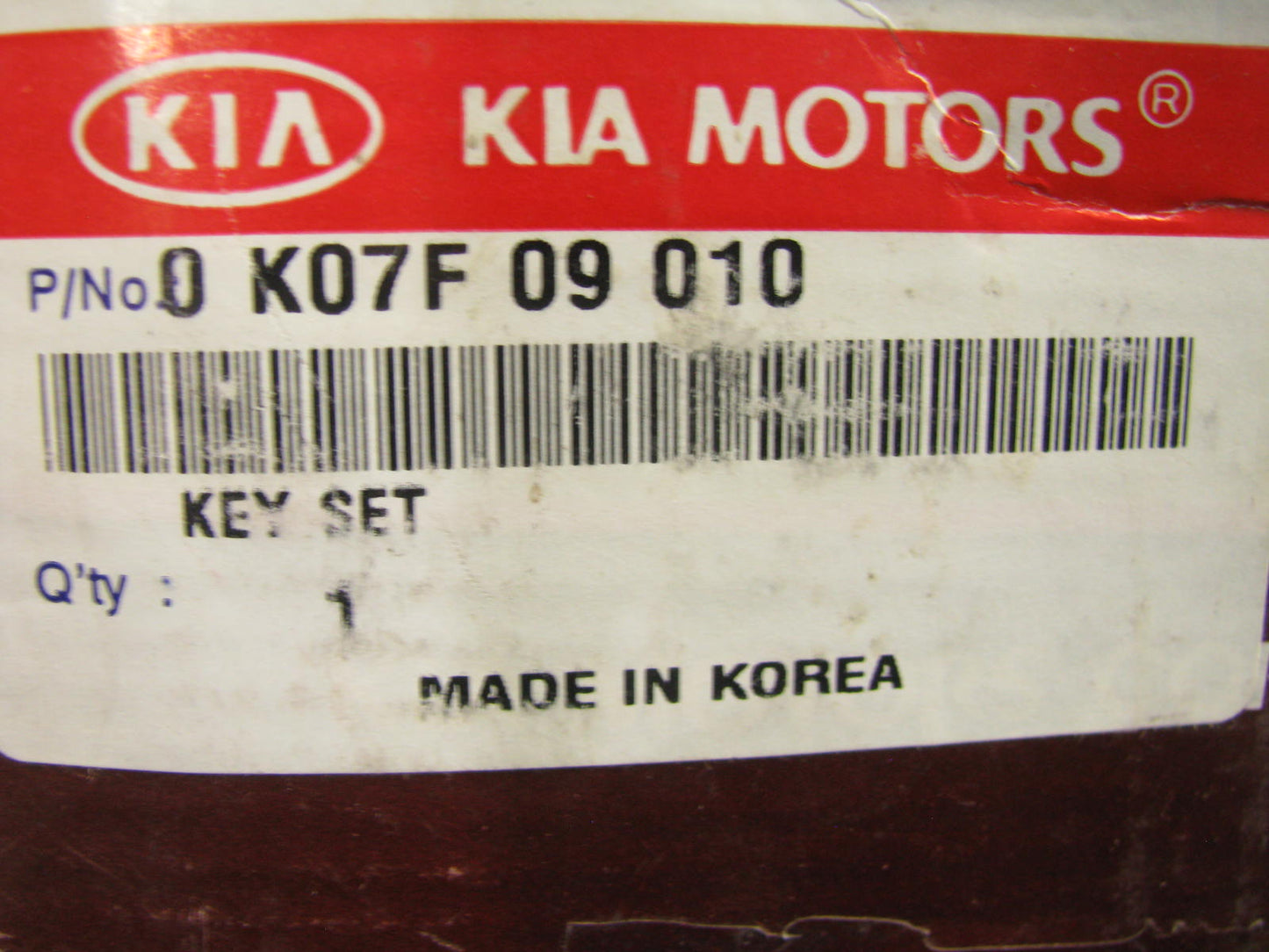 New Genuine OEM KEY Set, Ignition, Door, Glove, Trunk 0K07F09010
