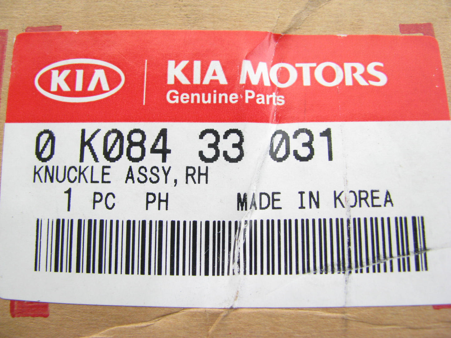 NEW OEM Front Left Steering Knuckle 0K08433031 For 1998-2002 Kia Sportage 2WD