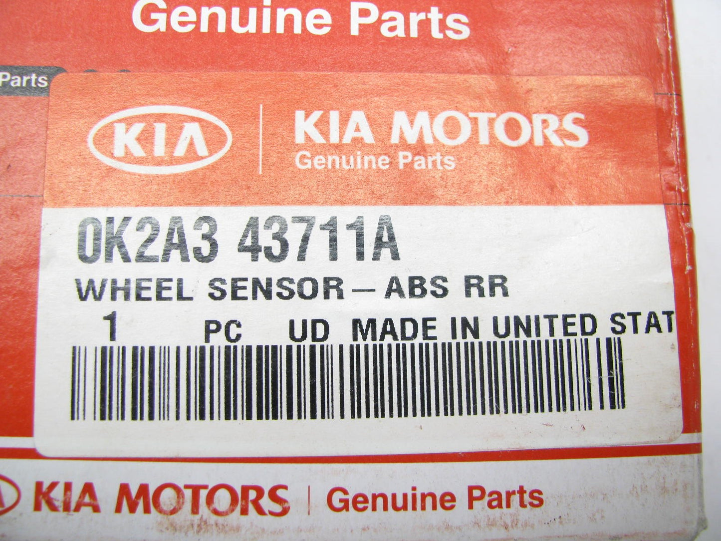 New Genuine OEM Rear Right Side ABS Wheel Speed Sensor For 1998-99 Kia Sephia
