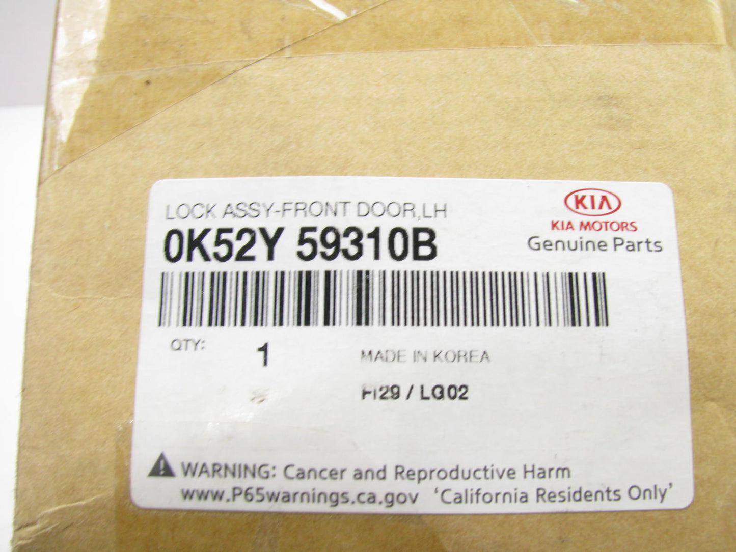 NEW Front Left Drivers Side Door Lock OEM For 2004-2005 Kia Sorento 0K52Y59310B