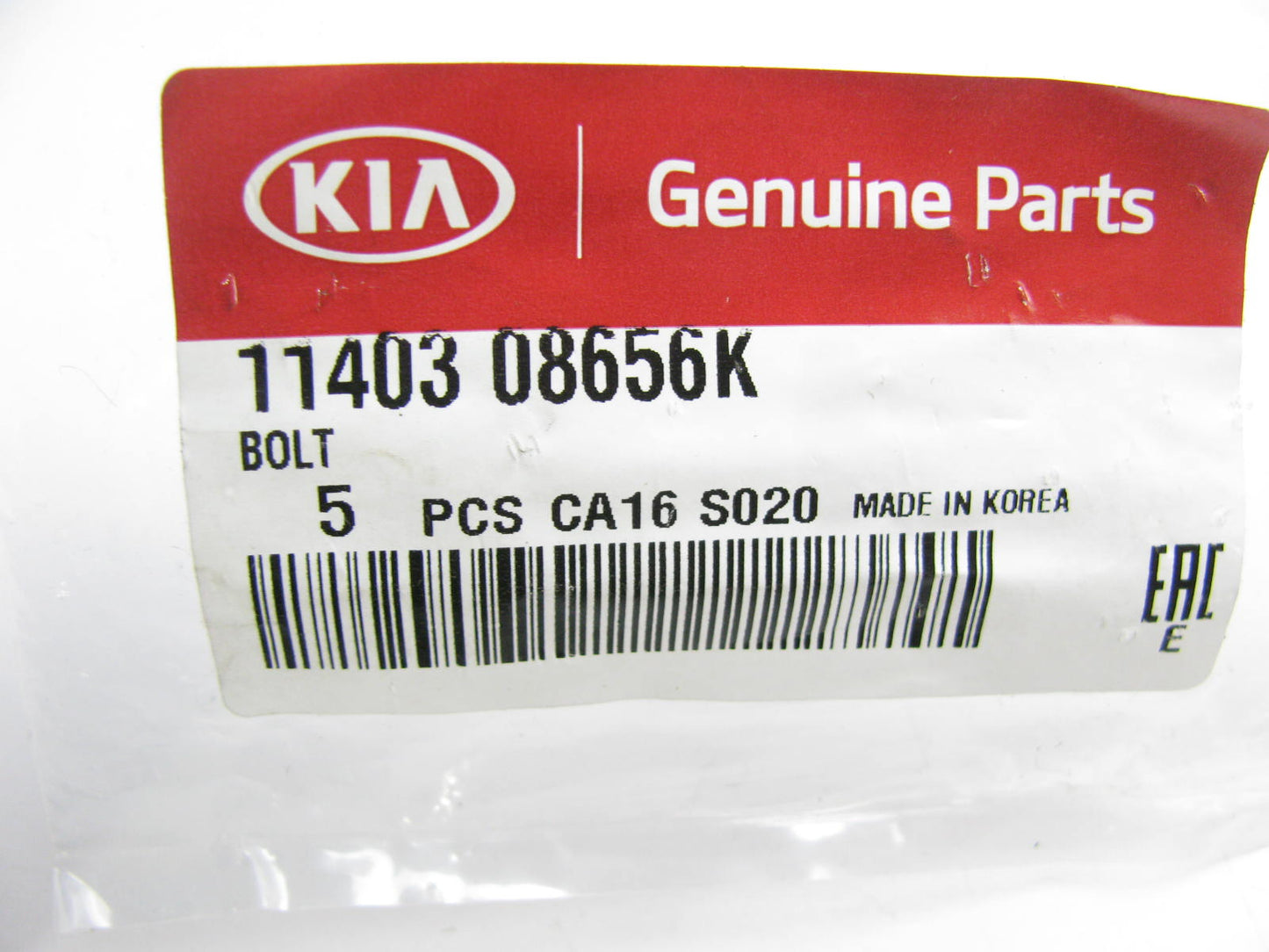 (5) New Suspension Bolts OEM For Kia 1140308656K