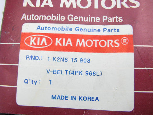 NEW GENUINE Power Steering & A/C Accessory Drive Belt OEM For 2001-2005 Kia Rio