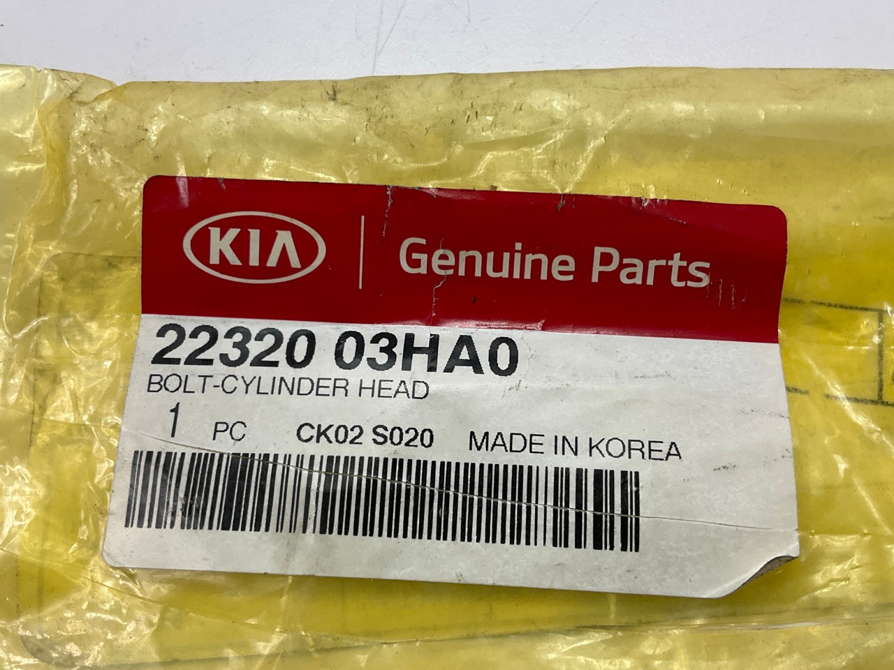 (1) NEW Cylinder Head Bolt OEM For 18-22 Kia Niro 1.6L 2232003HA0