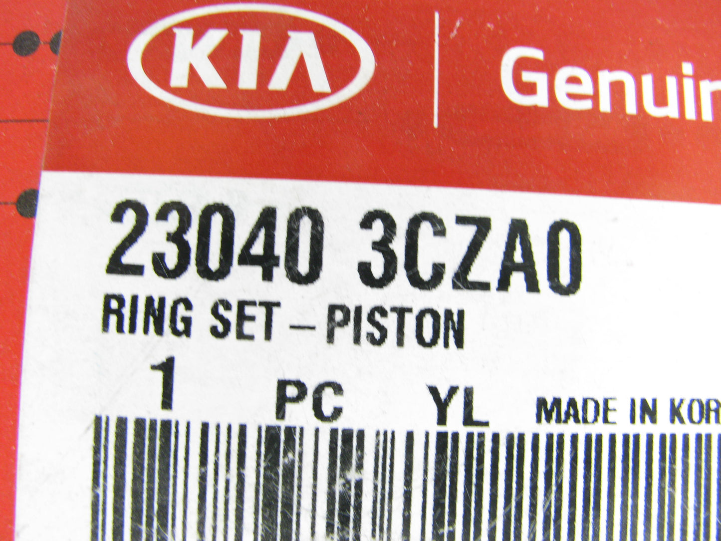 NEW - OEM 230403CZA0 Engine Piston Ring Set .010'' For 2009-2013 Kia Sorento 3.5L