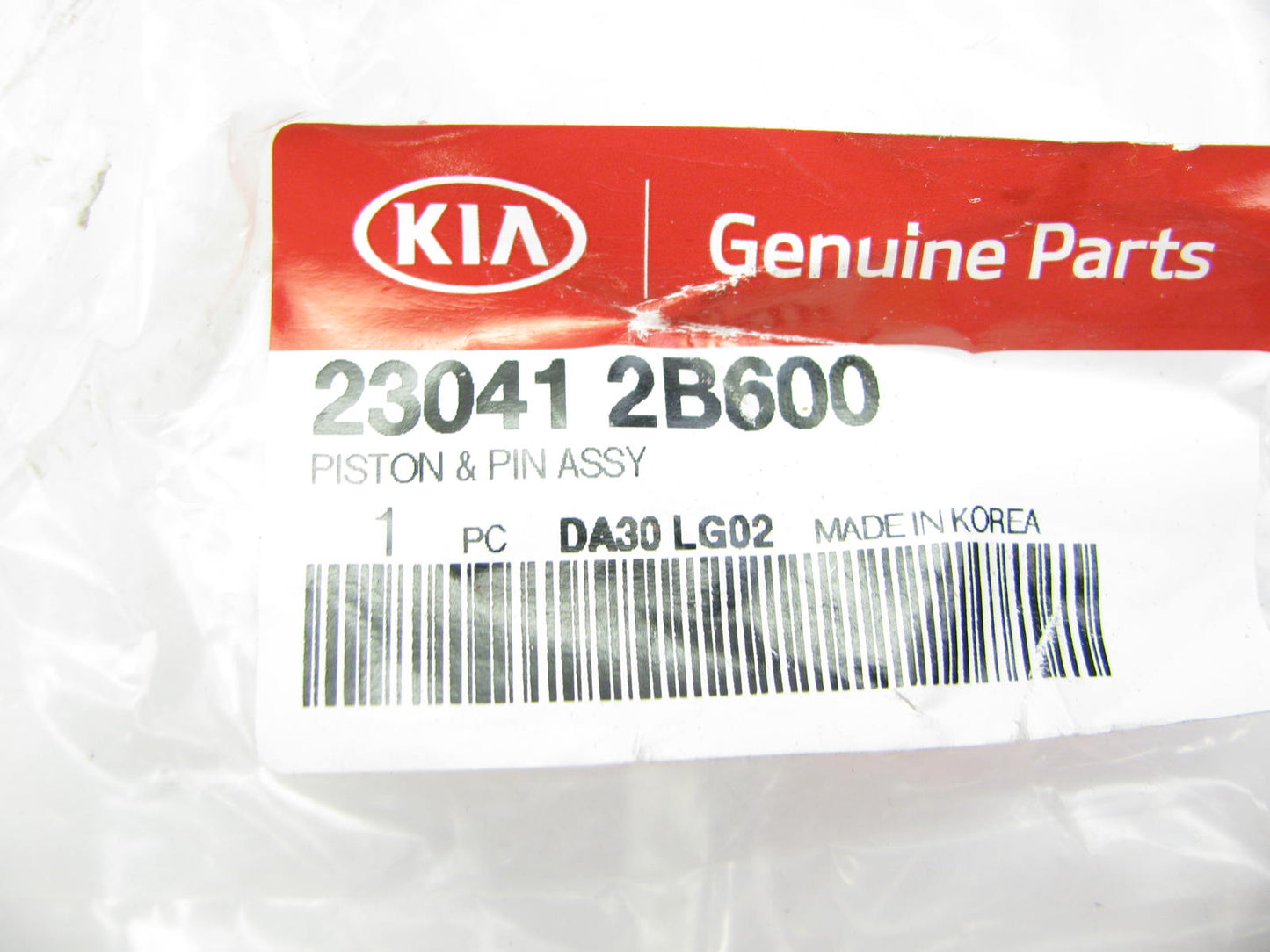 NEW - OEM 230412B600 Engine Piston STD For 2012-2017 Kia 1.6L-L4
