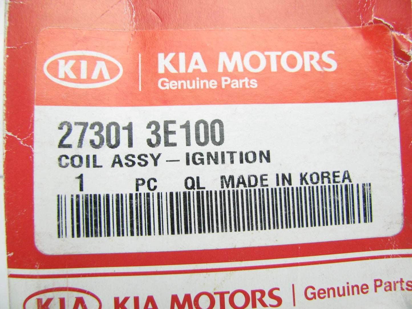 (1) New Genuine Direct Ignition Coil OEM For KIA 2.7L 273013E100 RIGHT BANK