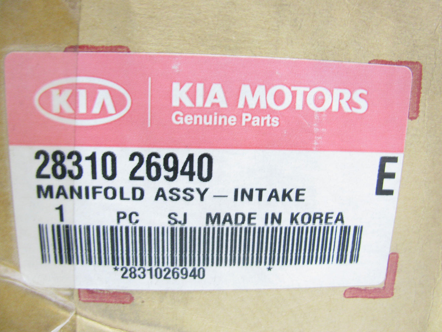NEW GENUINE 2831026940 UPPER Intake Manifold OEM For 2005-2006 Kia Rio 1.6L