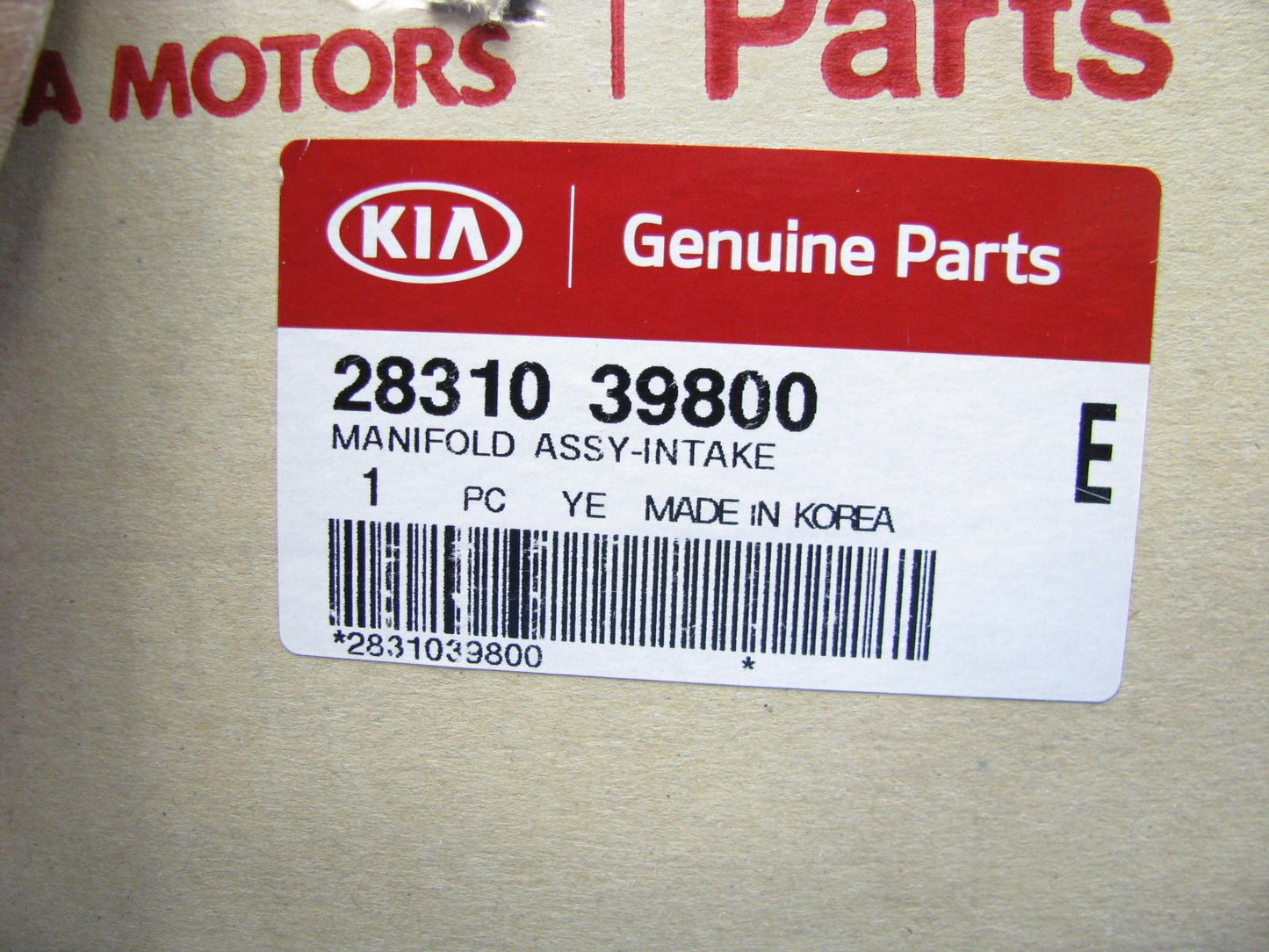 New Genuine OEM Air Intake Manifold For 2003-06 Kia Sorento 2831039800