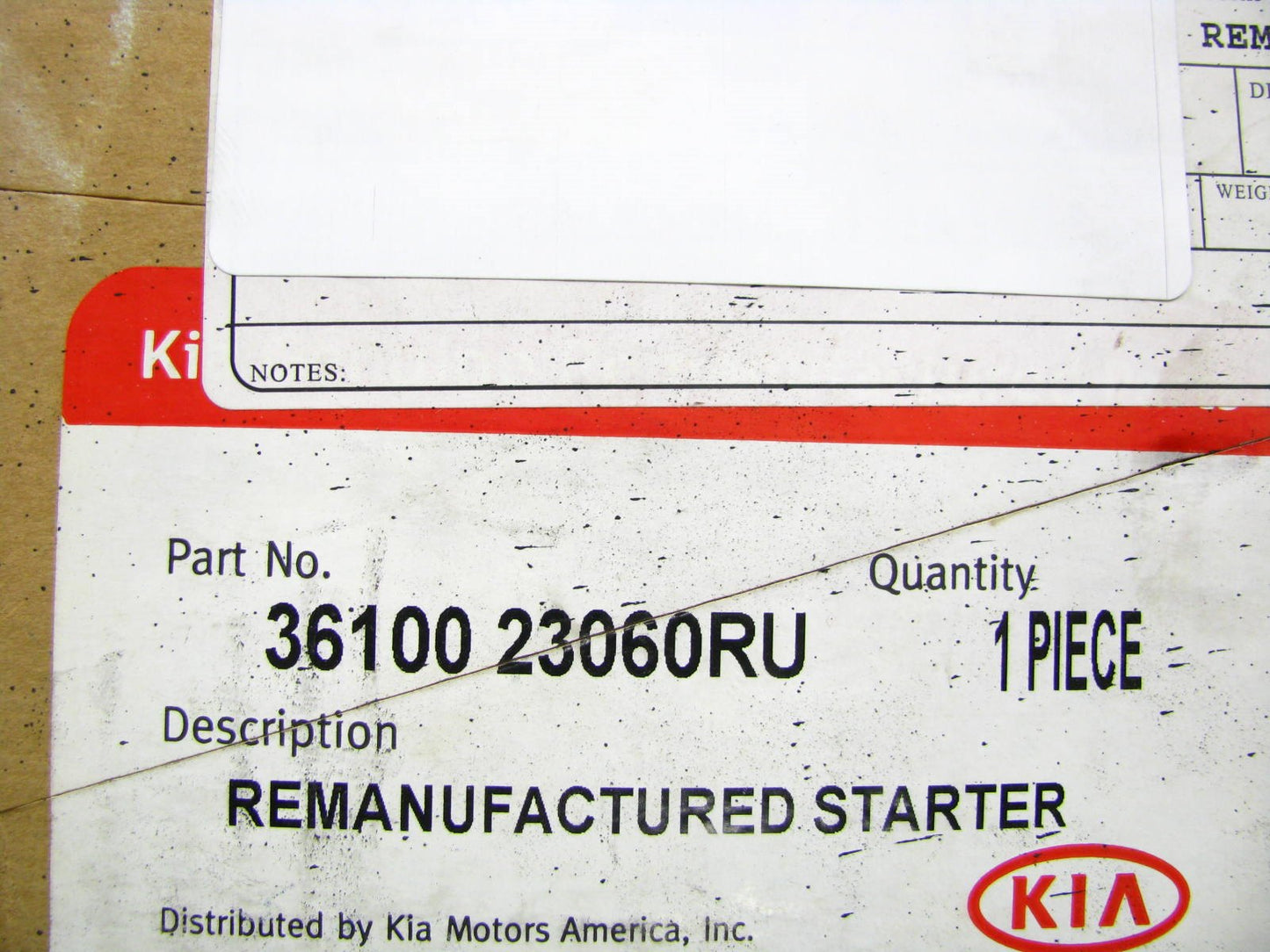 Reman. OEM Starter 3610023060RU For Kia Spectra 04-06 2.0L AUTOMATIC TRANS ONLY